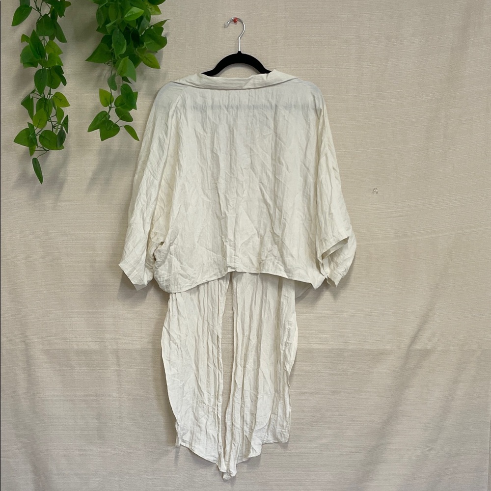 H&M Cream Women's Blouse with Collar - Picture 2 of 4